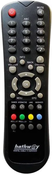 Hathway Digital Cable TV Remote Control (Hathway-III / CAS21)